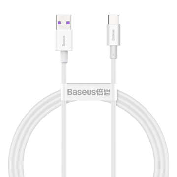 1m Baseus Superior Kabel USB zu USB-C Typ C 66W Weißes Kabel