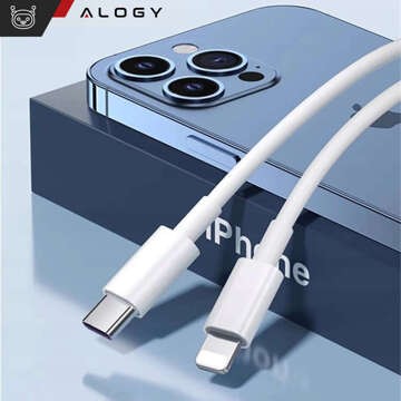 1m USB-C auf Lightning Kabel Alogy Fast Charge iPhone Ladekabel 20W weiß