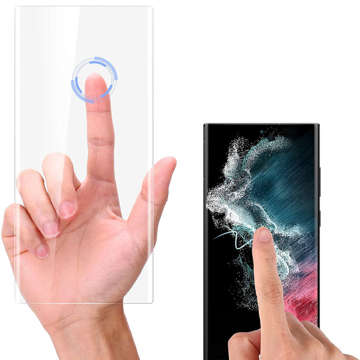 2er-Pack Full Glastify UV-gehärtetes Glas für Samsung Galaxy S22 Ultra