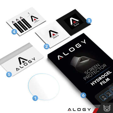 2x Alogy Hydrogel Smartwatch-Schutzfolie für Samsung Watch 6 Classic 47mm