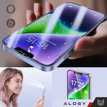 9H gehärtetes Glas für iPhone 15 / 15 Pro mit Alogy Displayschutz PRO