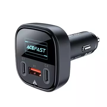 Acefast Autoladegerät 101W 2x USB Typ C / USB, PPS, Power Delivery, Quick Charge 4.0, AFC, FCP schwarz (B5)