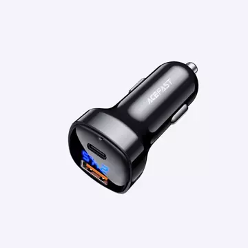 Acefast Autoladegerät 66W USB Typ C / USB, PPS, Power Delivery, Quick Charge 4.0, AFC, FCP schwarz (B4 schwarz)