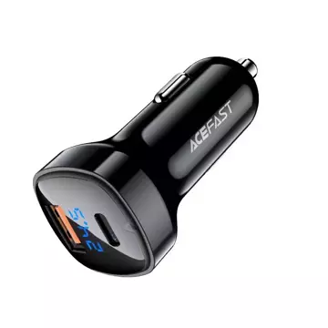 Acefast Autoladegerät 66W USB Typ C / USB, PPS, Power Delivery, Quick Charge 4.0, AFC, FCP schwarz (B4 schwarz)