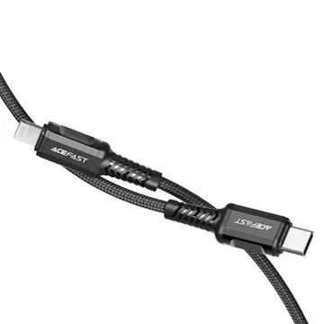 Acefast Kabel MFI USB Typ C - Lightning 1,2m, 30W, 3A schwarz (C1-01 schwarz)