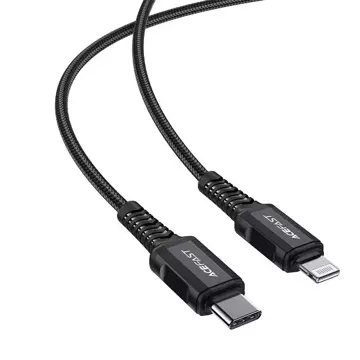 Acefast Kabel MFI USB Typ C - Lightning 1,8m, 30W, 3A schwarz (C4-01 C Schwarz)