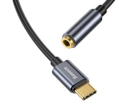 Adapter Baseus L54 USB-C Typ C auf Miniklinke 3,5 mm Audio Grau