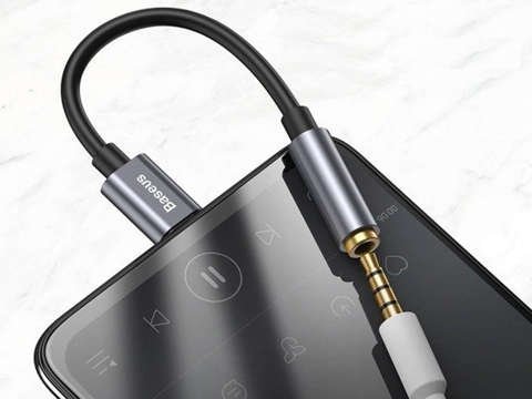 Adapter Baseus L54 USB-C Typ C auf Miniklinke 3,5 mm Audio Grau