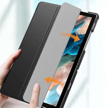 Alogy Book Cover Case für Samsung Galaxy Tab A8 2021 SM-X200 / SM-X205 Stylus Pen mit schwarzer Folie