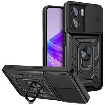 Alogy Camshield Stand Ring Case mit Kameraabdeckung für Oppo A57 5G / A77 5G Glass