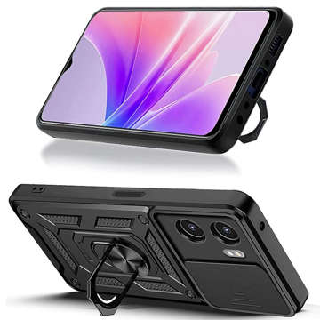 Alogy Camshield Stand Ring Case mit Kameraabdeckung für Oppo A57 5G / A77 5G Glass