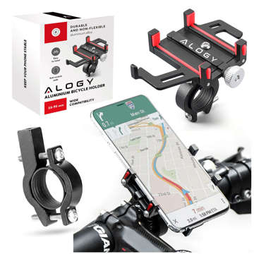 Alogy Fahrrad-Handy-Halterung, 55–95 mm, für Fahrrad, Motorroller, Schwarz