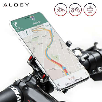 Alogy Fahrrad-Handy-Halterung, 55–95 mm, für Fahrrad, Motorroller, Schwarz