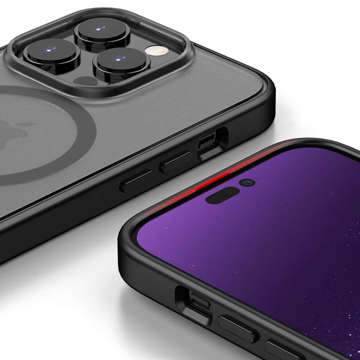 Alogy MagCase Matte Case für MagSafe Case mit Magnetring für Apple iPhone 13 Pro Black Glass