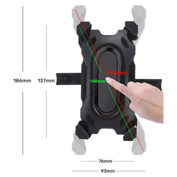 Alogy One Touch Fahrradhalter für 4,7-7" Telefon für Lenker für Fahrrad, Motorrad, Roller