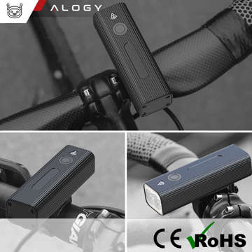 Alogy P12 Fahrradlicht schwarz Fahrradlicht vorne LED-Frontlicht Fahrradbeleuchtung wasserdicht IPX5