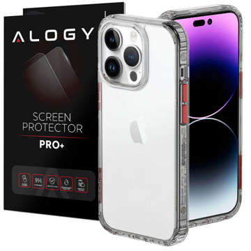 Alogy Protective Case Schutzhülle für Apple iPhone 14 Pro Max Schwarz und Klarglas