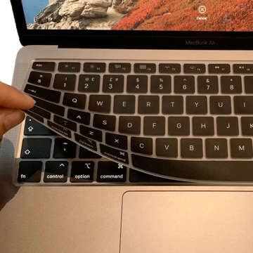 Alogy Schutzhülle Silikon-Tastaturabdeckung für Apple Macbook Air 13 M1 2019-2020 Schwarz