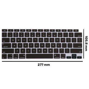 Alogy Schutzhülle Silikon-Tastaturabdeckung für Apple Macbook Air 13 M1 2019-2020 Schwarz