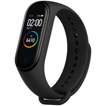 Alogy Soft Band Silikonarmband für Xiaomi Mi Band 5 / 6 / 6 NFC / 7 Schwarz