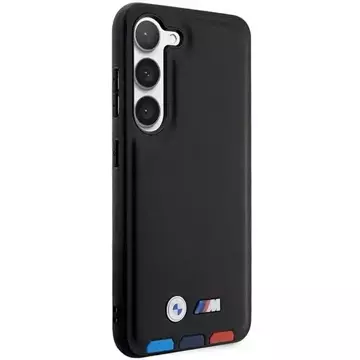 BBMW Hülle für Samsung Galaxy S23 Plus Leder Stamp Tricolor schwarz