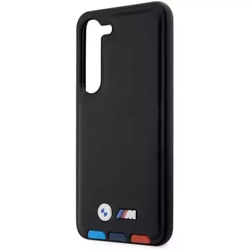 BBMW Hülle für Samsung Galaxy S23 Plus Leder Stamp Tricolor schwarz