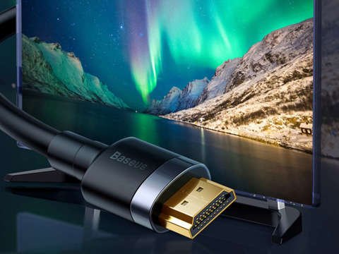 Baseus Cafule 4K FULL HD 3D HDMI- HDMI 2.0 Kabel 2m Schwarz-Grau