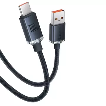 Baseus Crystal Shine Series Kabel USB-Kabel für schnelles Aufladen und Datenübertragung USB Typ A - USB Typ C 100 W 1,2 m blau (CAJY000403)