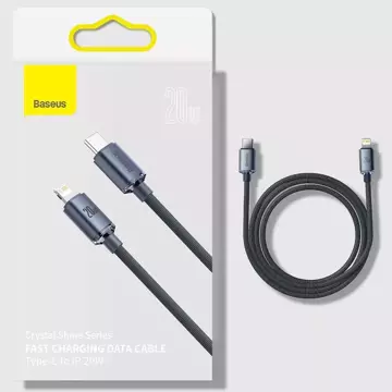 Baseus Crystal Shine Series Kabel USB-Kabel für schnelles Aufladen und Datenübertragung USB Typ C - Lightning 20W 2m lila (CAJY000305)