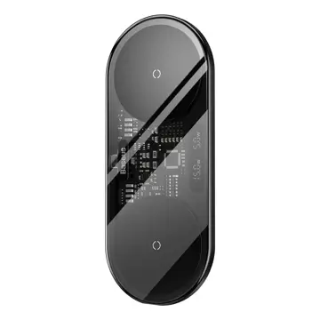 Baseus Digital LED Display Dual Wireless Charger mit Digitalanzeige 20W schwarz (WXSX010101)