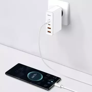 Baseus GaN2 Pro Schnellladegerät 100W USB / USB Type C Quick Charge 4 Power Delivery weiß (CCGAN2P-L02)