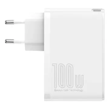 Baseus GaN2 Pro Schnellladegerät 100W USB / USB Type C Quick Charge 4 Power Delivery weiß (CCGAN2P-L02)