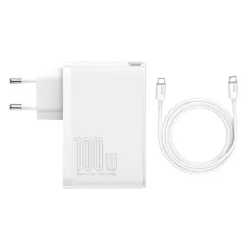 Baseus GaN2 Pro Schnellladegerät 100W USB / USB Type C Quick Charge 4 Power Delivery weiß (CCGAN2P-L02)