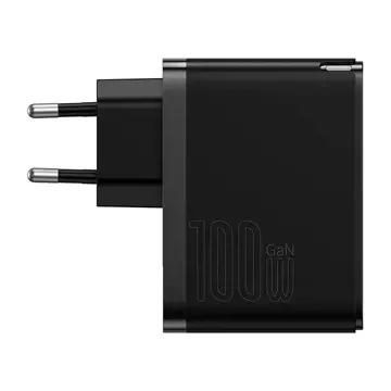 Baseus GaN5 Pro Wandladegerät, USB-C USB, 100-W-Kabel (schwarz)