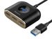 Baseus Square Round 4w1 HUB Adapter 1x USB 3.0 3x USB 2.0 Micro 1m Schwarz