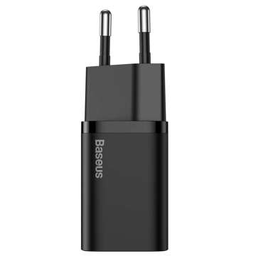 Baseus Super Si USB-C Typ C PD 25W schwarzes Netzteil-Ladegerät