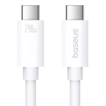 Baseus Superior 2 240W USB-C-zu-USB-C-Kabel. 1,8 m Weiß