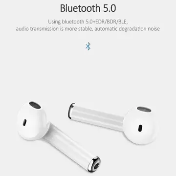 Bluetooth 5.0 Kopfhörer USAMS TWS LU-Serie kabellos weiß/weiß BHULU01 (US-LU001)