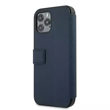 Buch-Handyhülle aus der US Polo-Stickerei-Kollektion für iPhone 12/12 Pro 6,1 Zoll Marineblau/Marineblau