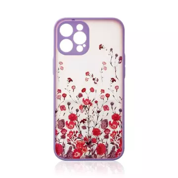 Design Case für iPhone 12 Pro floral lila