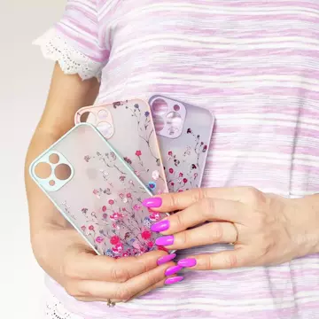 Design Case für iPhone 12 Pro floral lila