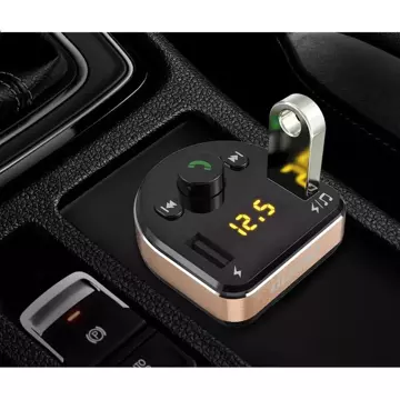 Dudao FM Transmitter Bluetooth Autoladegerät MP3 3.1 A 2x USB schwarz (R2Pro schwarz)