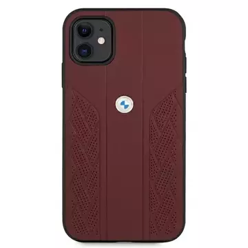 Etui BMW BMHCN61RSPPR für Apple iPhone 11/ Xr Hardcase Leather Curve Perforate