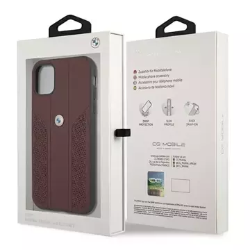 Etui BMW BMHCN61RSPPR für Apple iPhone 11/ Xr Hardcase Leather Curve Perforate