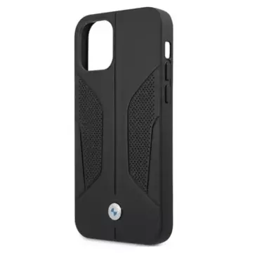 Etui BMW BMHCP12MRSCSK für Apple iPhone 12/12 Pro 6,1" Hardcase Leder perforierte Seiten