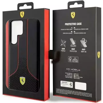 Etui Ferrari FEHCS23LPCSK für Samsung Galaxy S23 Ultra S918 Czarny/Black Hardcase Perforated 296 P