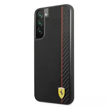 Etui Ferrari FESAXHCS22MBK für Galaxy S22 S906 Hardcase On Track Carbon Stripe czarny/black