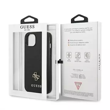 Etui Guess GUHCP13SPS4MK für Apple iPhone 13 Mini 5,4" Czarny/Black Hardcase Saffiano 4G Small Metal Logo