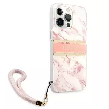 Etui Guess GUHCP13XKMABPI für iPhone 13 Pro Max 6,7" Hardcase Marble Strap Collection