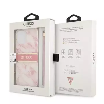 Etui Guess GUHCP13XKMABPI für iPhone 13 Pro Max 6,7" Hardcase Marble Strap Collection